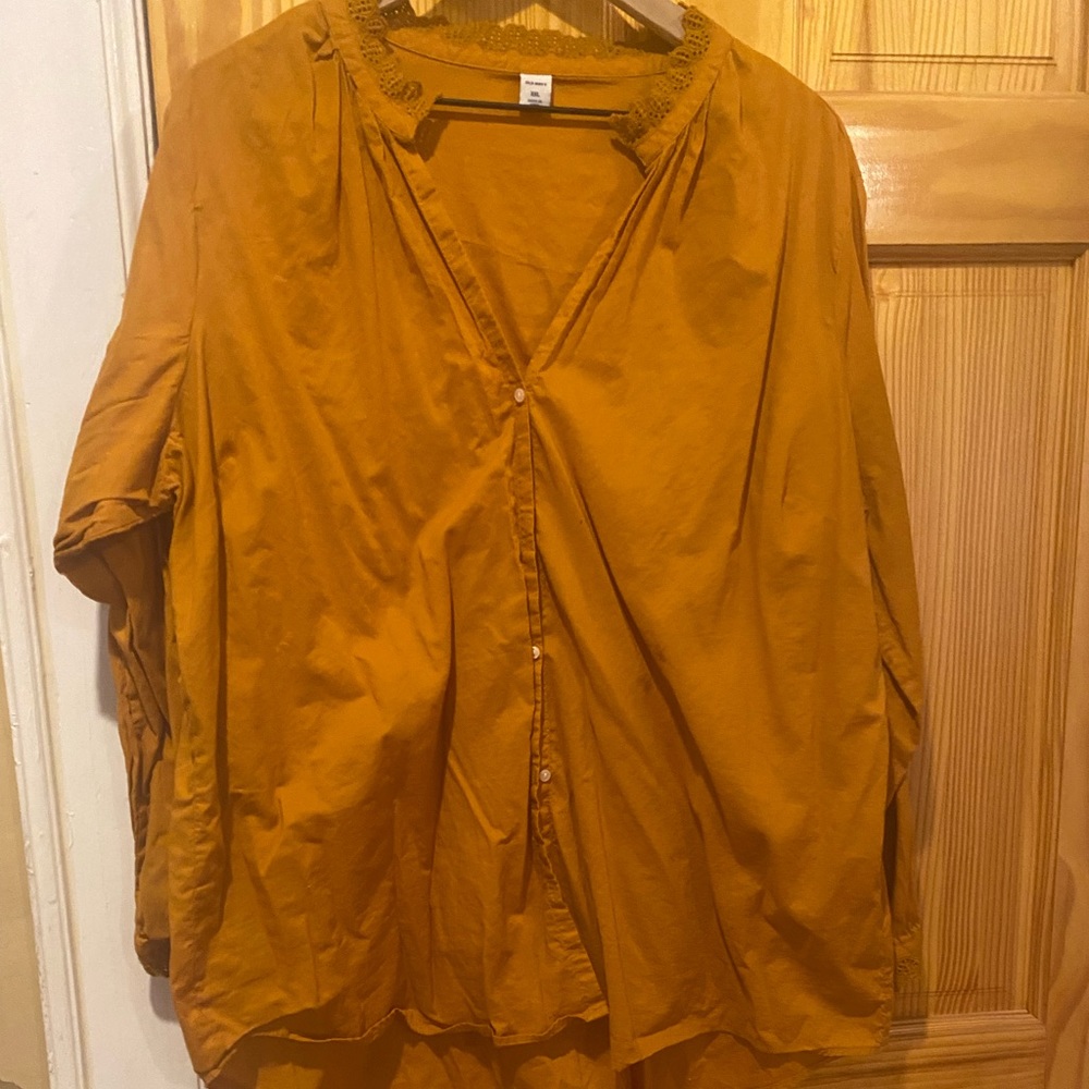 Gold Button Down Blouse